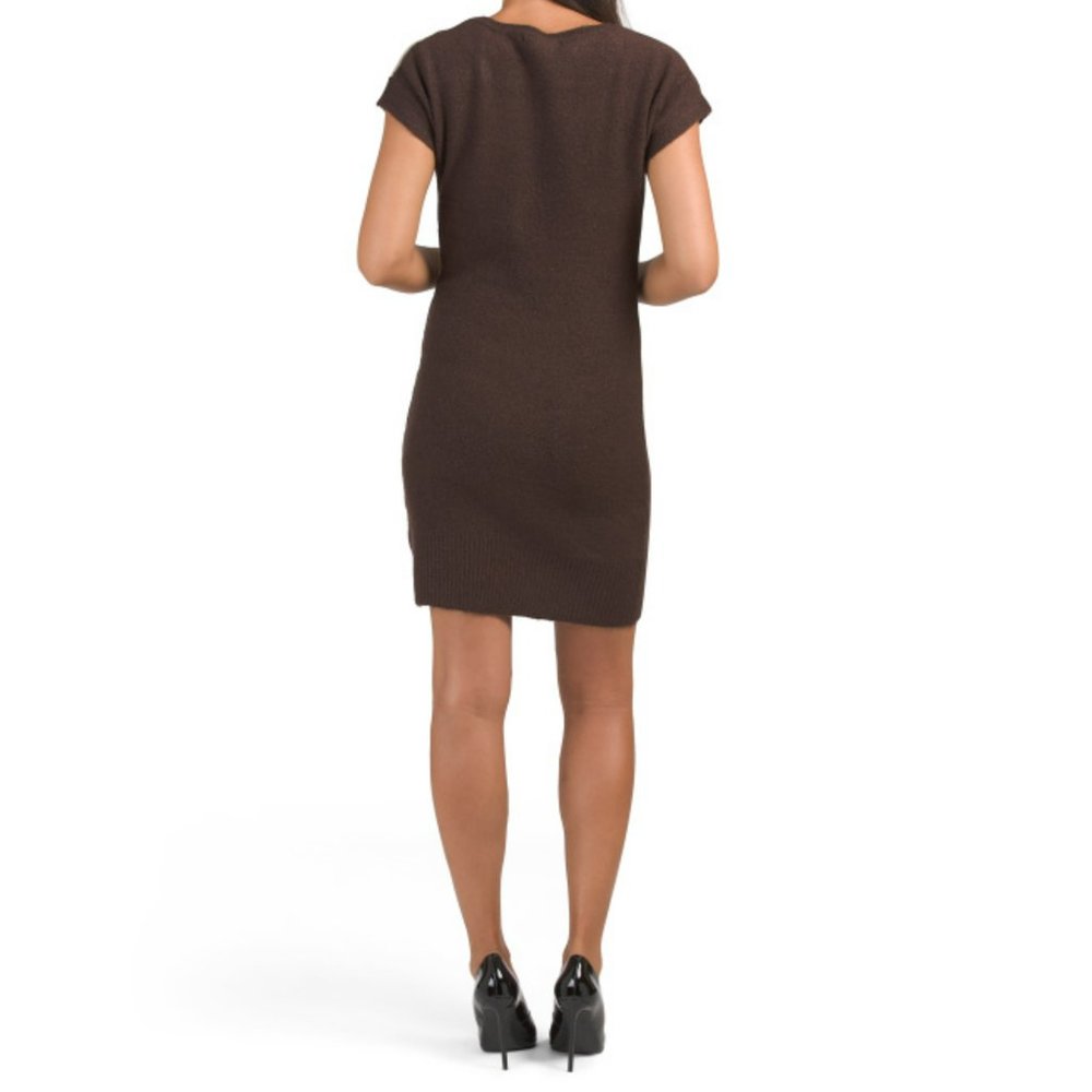 NWT Beautiful VERTIGO Paris Short Sleeve Abstract Print Knit Dress - Picture 3 of 7